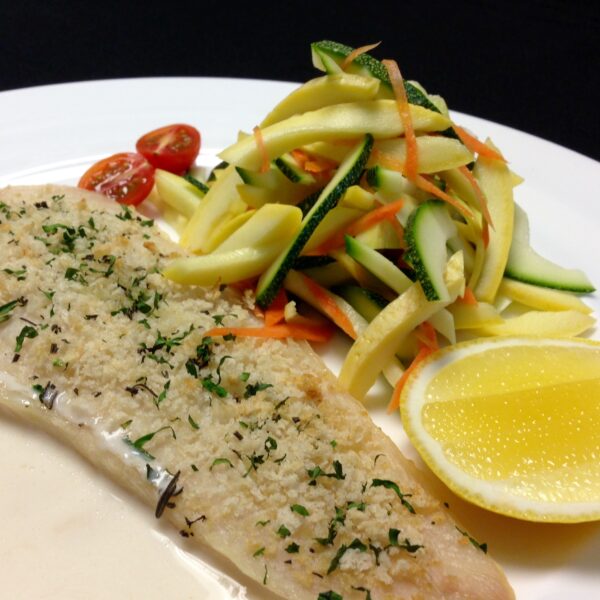 Herbs crusted white fish
